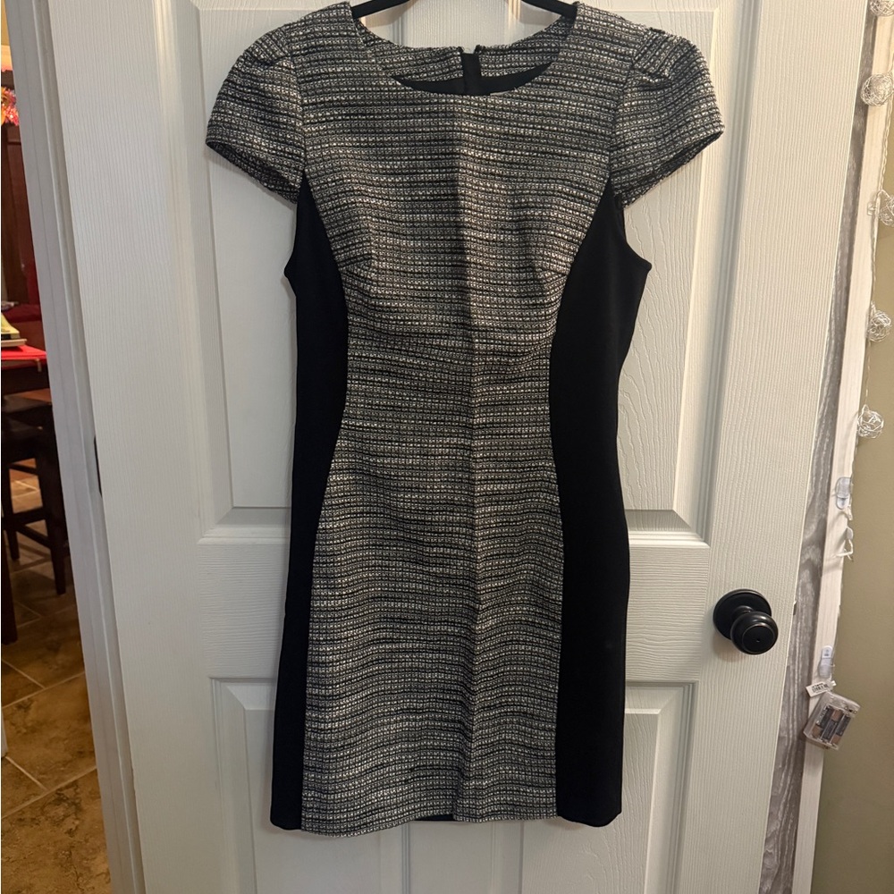 Elegant Black and Gray Women's Dress MOULINETTE SOEURS size 10